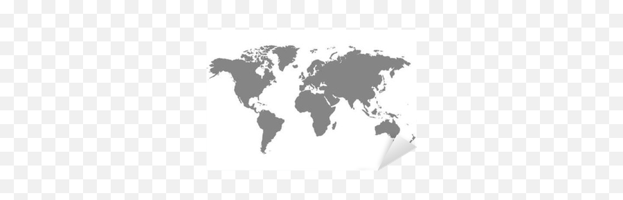 Grey Blank World Map Sticker U2022 Pixers - We Live To Change World Map Png,Blank World Map Png