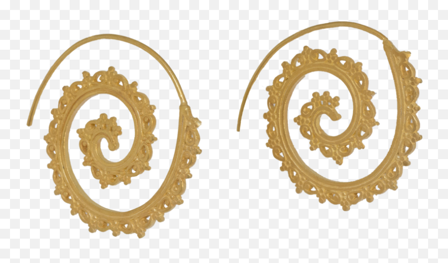 Spiral Earring Open Hoop Png Earrings