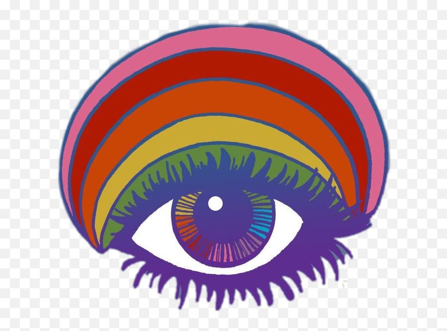 Eye Pyschedelic 60s 70s Hippie Trippy Vintage - Dessin 3ème Oeil Png,70s Png