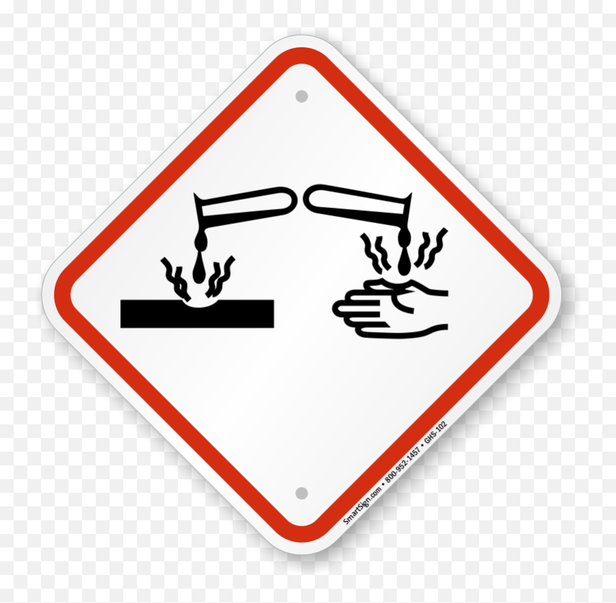 Free Hazard Sign Images Download - Label Corrosive Class 8 Png,Corrosion Icon