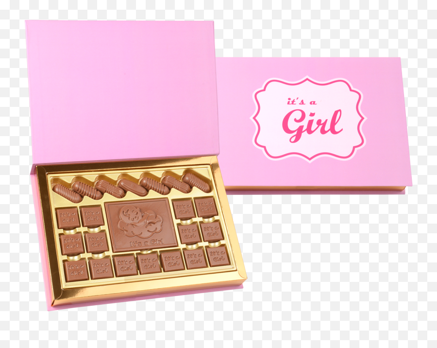Bella Itu0027s A Girl 22 Pcs 1 Bar In Customized Belgian - Toffee Png,It's A Girl Png
