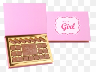 Bella Itu0027s A Girl 22 Pcs 1 Bar In Customized Belgian - Toffee Png,It's A Girl Png