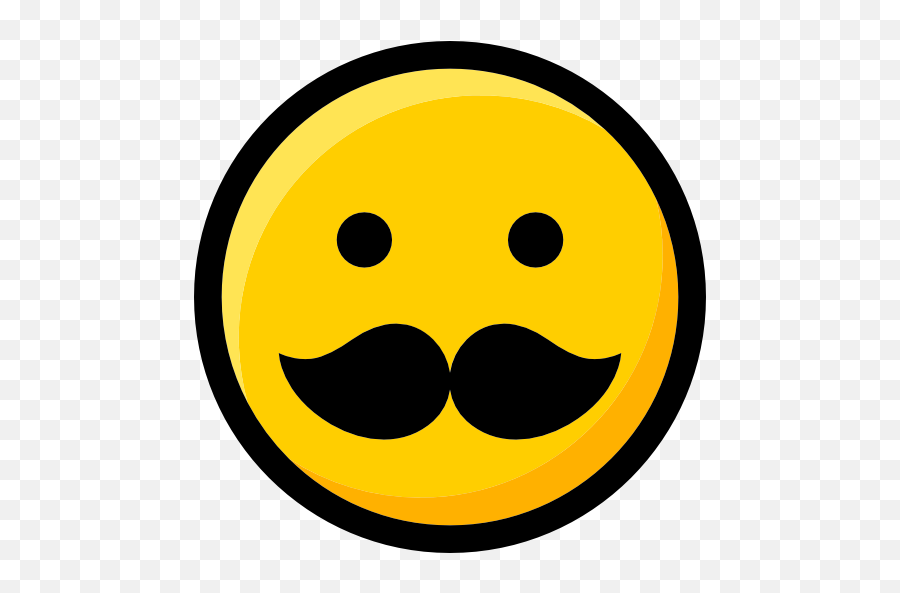 Moustache Emoticons Smileys Interface Faces Emoji - Mustache Emoji Png,Emoji Icon Level 49