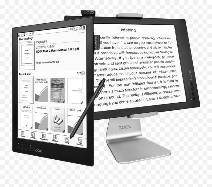 133 Inch Flexible Carta Screen Onyx Boox Max 2 E - Reader And E Ink Reader Pdf Png,Carta Png