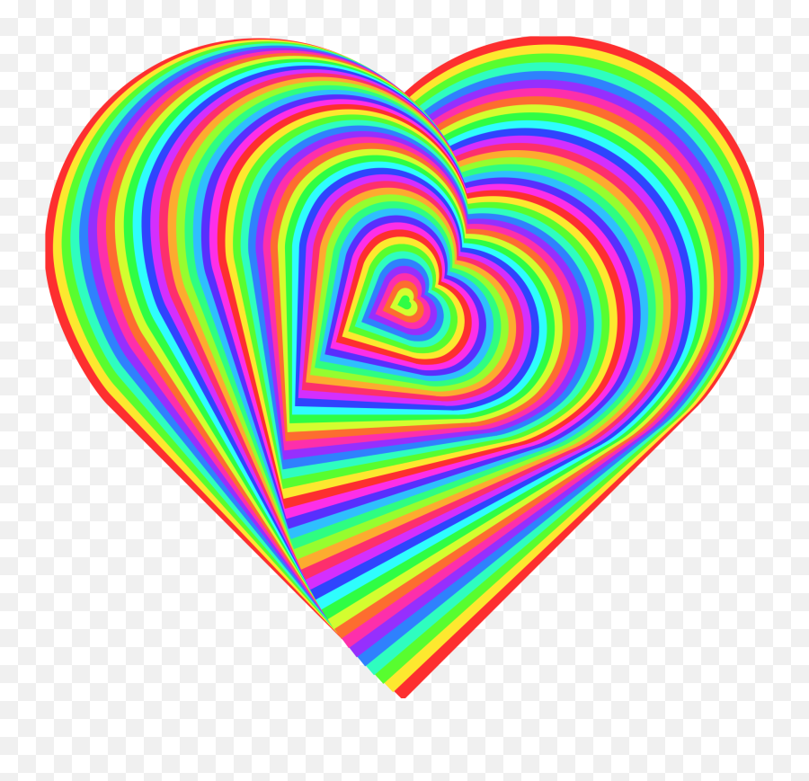 Rainbow Png Transparent Background - Kidcore Png,Heart On Transparent Background