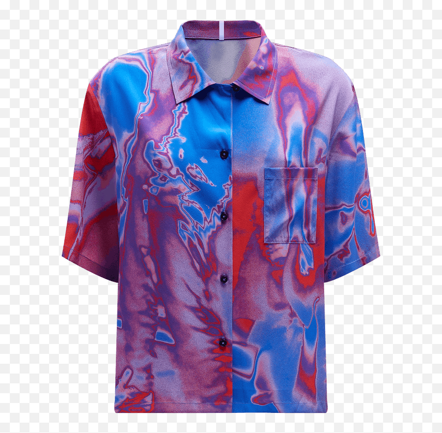 Mcq Silk Shirt Blue - Short Sleeve Png,Silk Icon Shirts