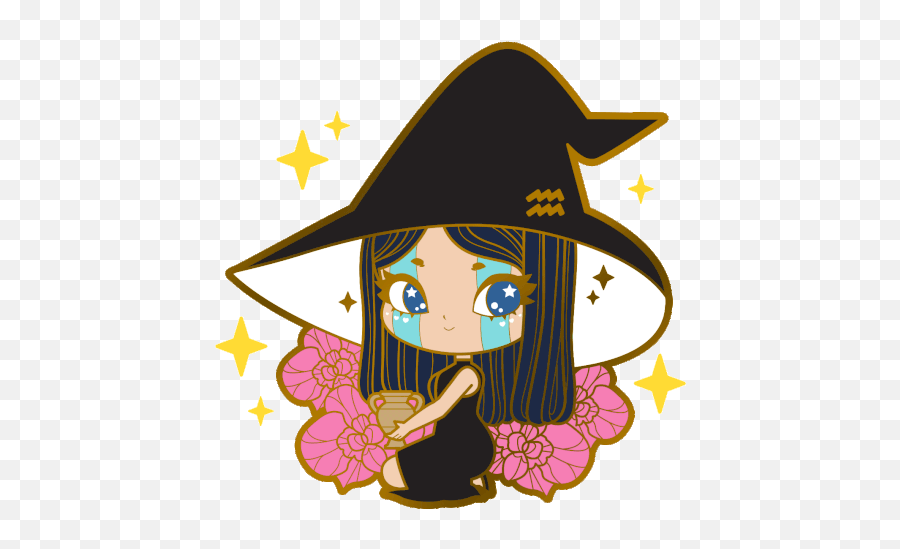 Zodiac Witch Sticker - Zodiac Witch Shourimajo Discover Fictional Character Png,Cute Witch Icon