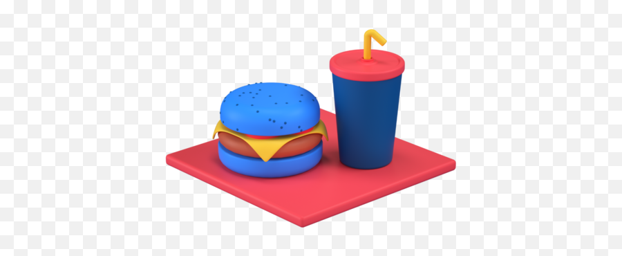 Burger Fast Food Free Icon Of 3d Icons - Cylinder Png,Fast Food Icon Png