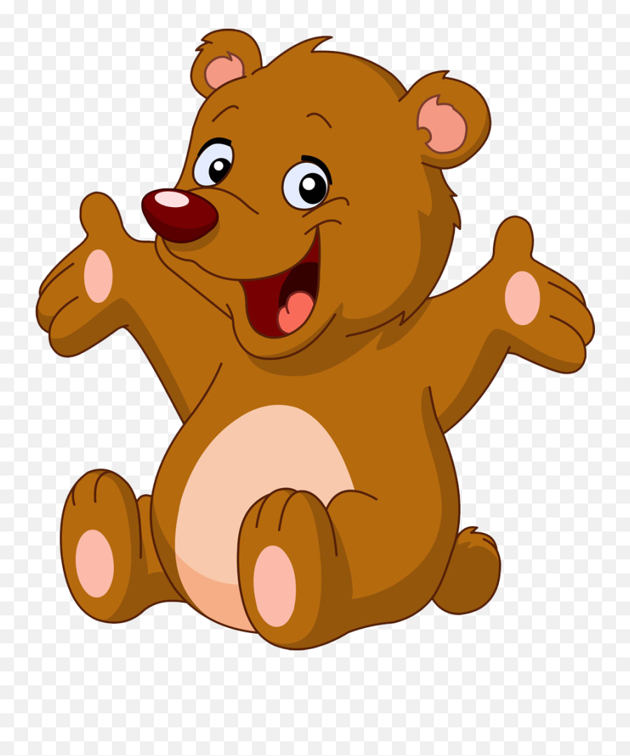 Brown Bear Polar Cartoon - Happy Bear Png Download Bear Clipart Png,Bear Png