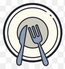 Meal Icon There Is Single Dish With Only One Fork And - One Icon png