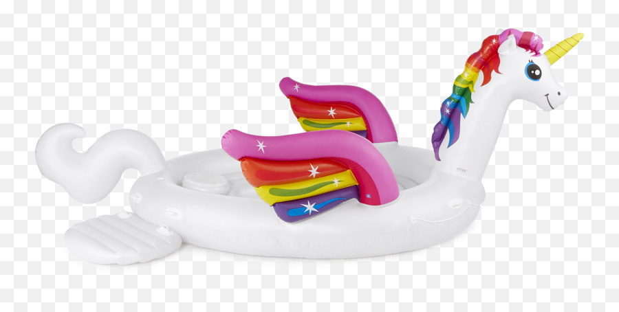 Intex 57266ep Adult Inflatable Unicorn Party Island Pool Lounger Float White - Inflatable Png,Pool Float Png