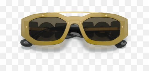 Versace Ve2235 Biggie 51 Brown U0026 Transparent Mirror Png Cole Sprouse Icon