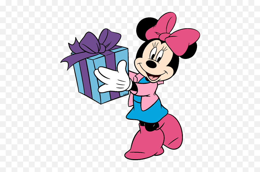 4570book 1080 Uhd Minnie And Mickey Mouse Clipart - Minnie Mouse Holding Gift Png,Mickey And Minnie Png