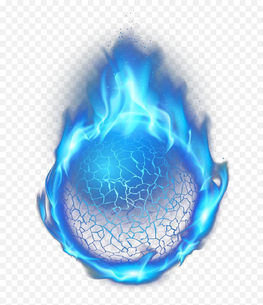 Download Blue Fire Png - Fire Ball Png Hd,Blue Flame Transparent