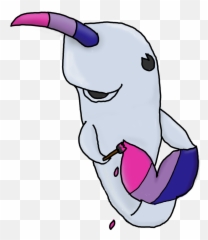 Bi Narwhal - Cartoon Full Size Png Download Seekpng Bi Animal Art Transparent,Narwhal Png