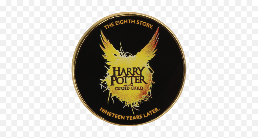 Harry Potter And The Cursed Child Pin Badge - Black Emblem Png,Harry Potter Logo Transparent