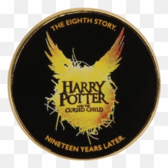 Harry Potter And The Cursed Child Pin Badge - Black Emblem Png,Harry Potter Logo Transparent