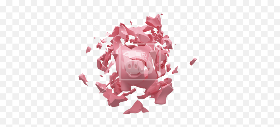 Crashed Piggy Bank - Png Welcomia Imagery Stock Illustration,Piggy Bank Transparent Background