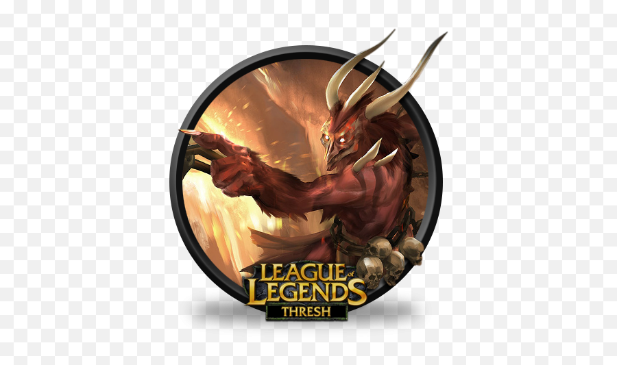 League Of Legends Thresh Demonic Icon Png Clipart Image - League Of Legends Fan Skin Concepts,League Of Legends Logo Transparent