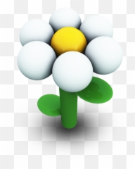 White Daisy Icon - png