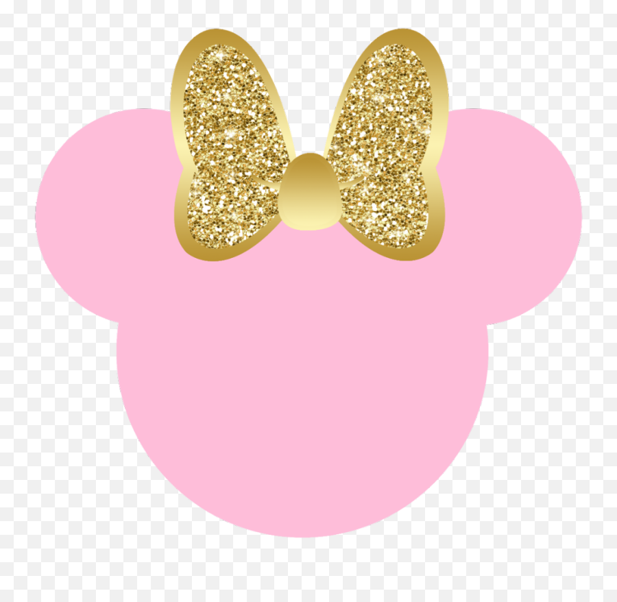 Pink And Gold Minnie Mouse Clipart - Gold Minnie Mouse Clipart Png,Minnie Mouse Pink Png