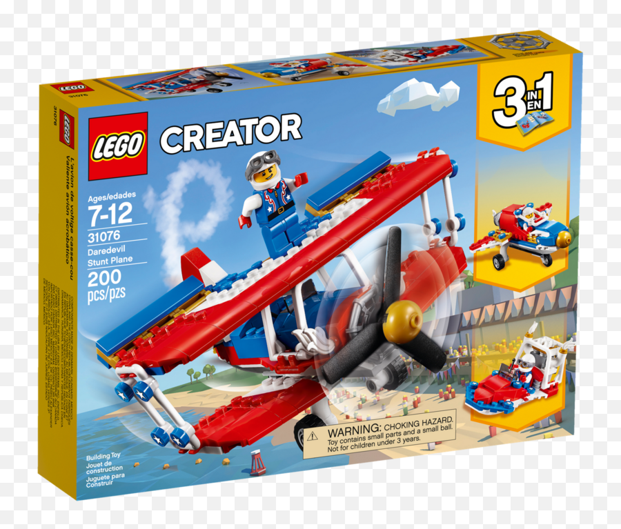 31076 Daredevil Stunt Plane - Brickipedia The Lego Wiki Lego Creator 3 In 1 Aeroplane Png,Biplane Png