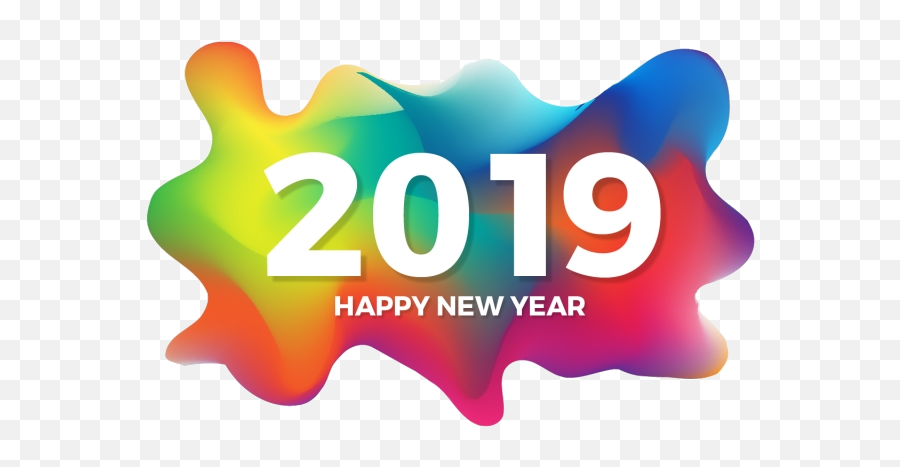Happy - Newyear2019withcolorfulgradientfluidpng132463 New Year Png,Happy New Year Logo
