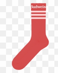 Budweiser Logo Stripe Crew Sock - For Teen Png,Budweiser Logo Png