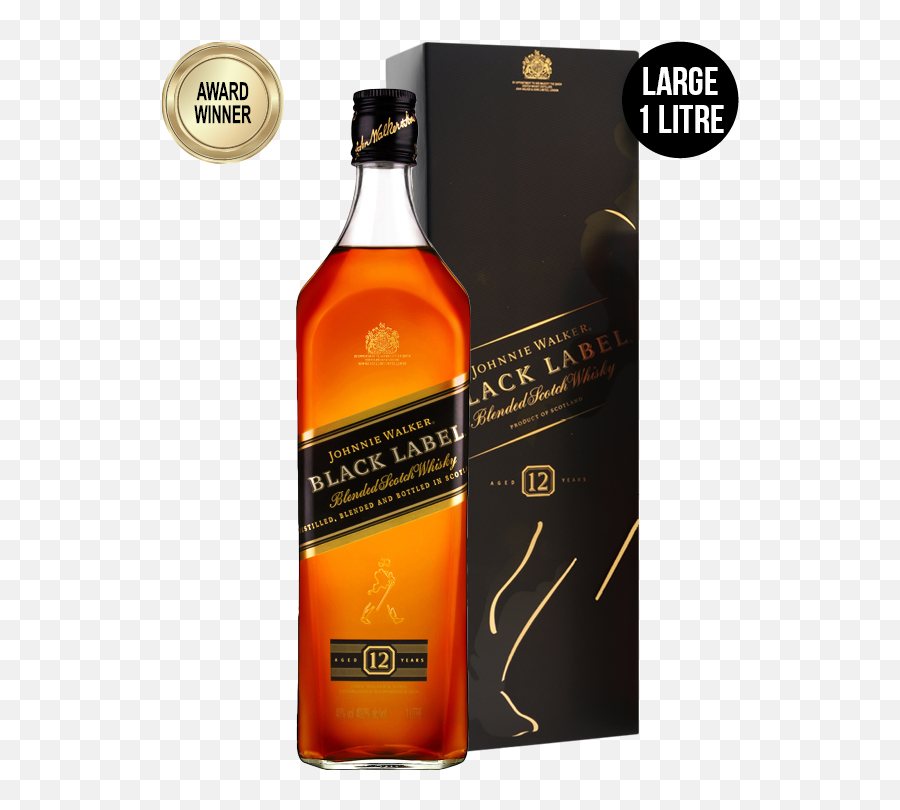 Johnnie Walker Black Label 1 Litre - Johnnie Walker Black Label 1 Litre Png,Black Label Png