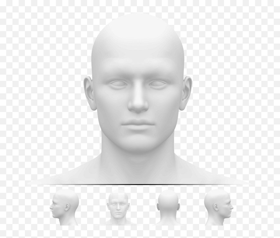 Blank White Male Head Hd Png Download - Blank White Male Head,Mannequin Head Png