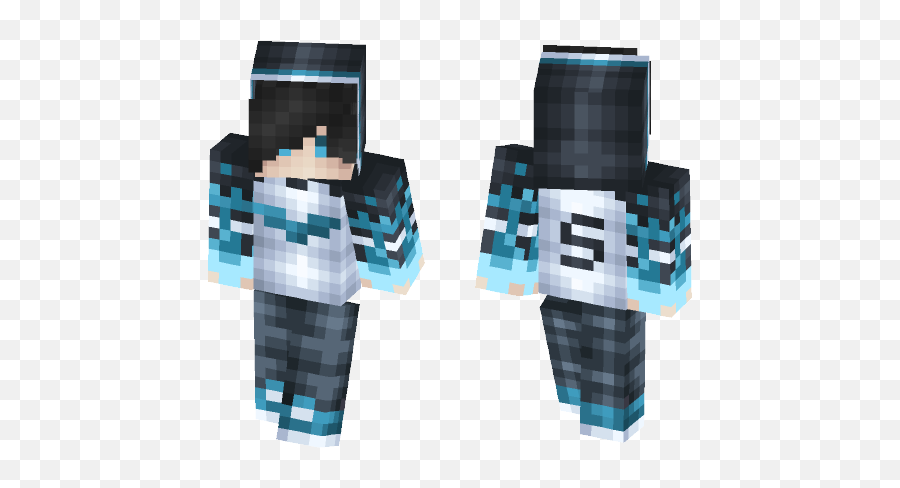 Download Synergyz Pvp Blue Clan Ghoul Minecraft Skin For - Fictional Character Png,Synergy Clan Logo