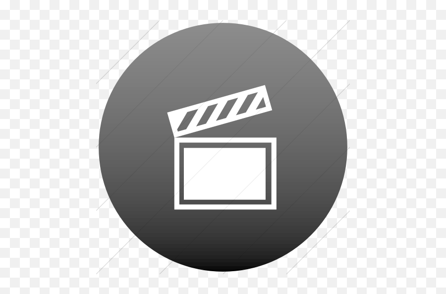 Black Gradient Classica Movie Clapper Icon - Horizontal Png,Clapper Icon