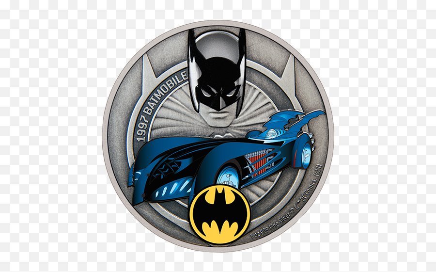 1997 Batmobile 1oz Silver Coin By New Zealand Mint - Coin Niue 2021 Batmobile 1997 Png,Animated Batman Icon