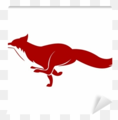 Wall Mural Running Fox Icon - PIXERSUS Vector png