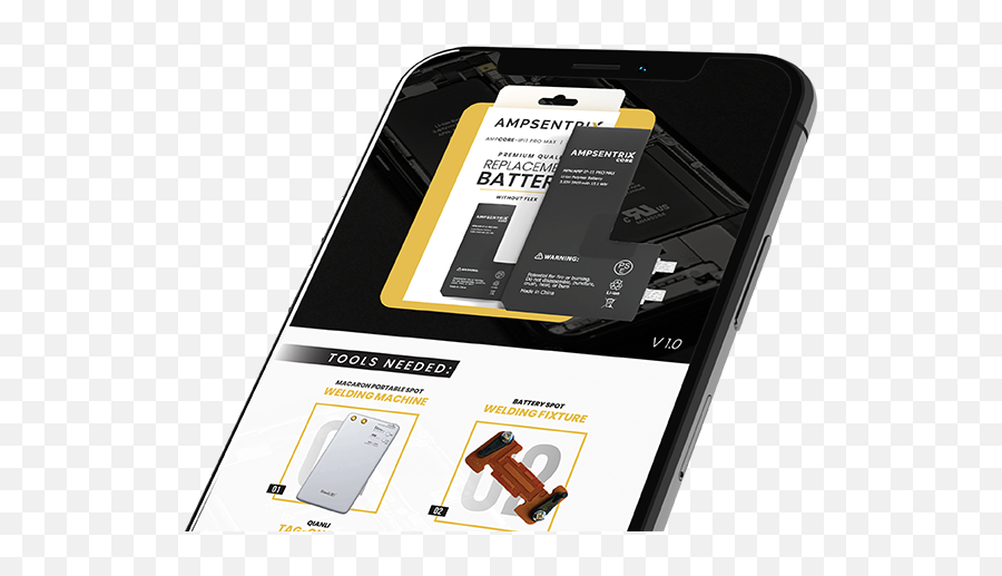 Ampsentrx Batteries - Portable Png,Lumia Icon Battery Replacement