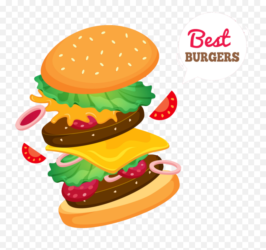 Png Download Free Vector - Burger Png Free,Burger Png