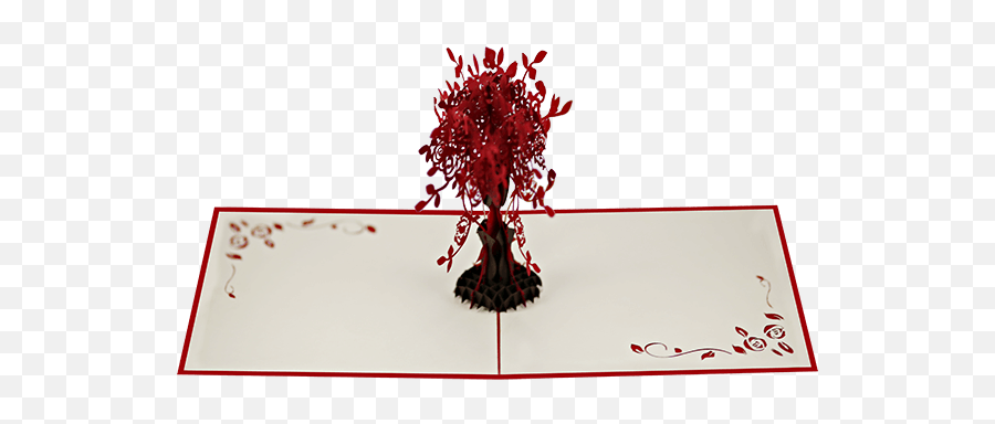 Red Tree 3d Card - Illustration Png,Red Tree Png