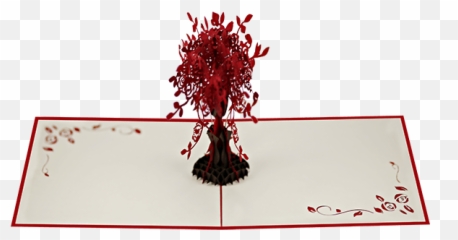 Red Tree 3d Card - Illustration png