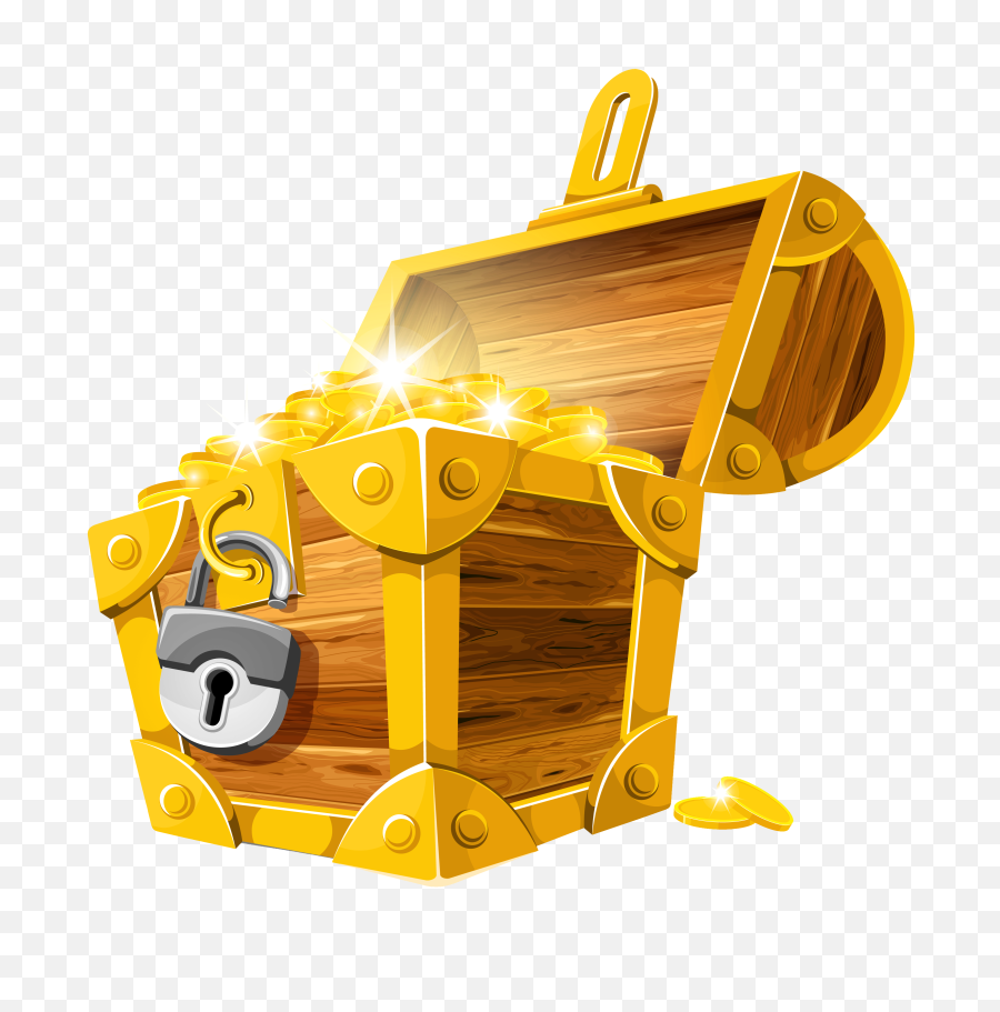 Clip Library Open With Lock Transparent Png Stickpng - Cartoon Transparent Background Treasure Chest,Stick Png
