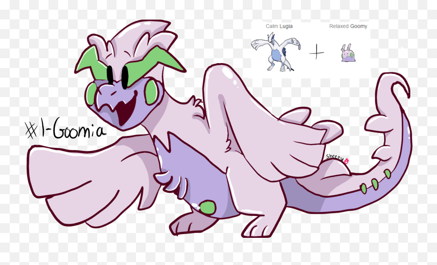 Fusion 1 - Goomy Lugia U003d Goomia Pokécharms Cartoon Png,Lugia Png