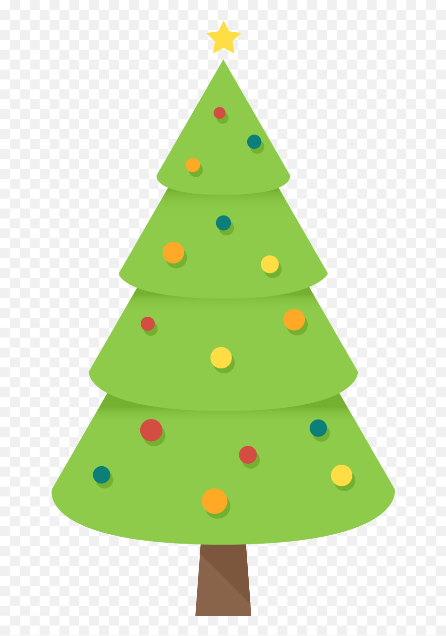 Christmas Tree Ornament Clip Art - Simple Tree Christmas Tree Simple 2d Png,Simple Tree Png