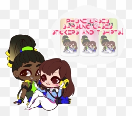 L U C I O D V A Redbubble By Teibbles - Fur Affinity Dva And Lucio Chibi Png,Lucio Png