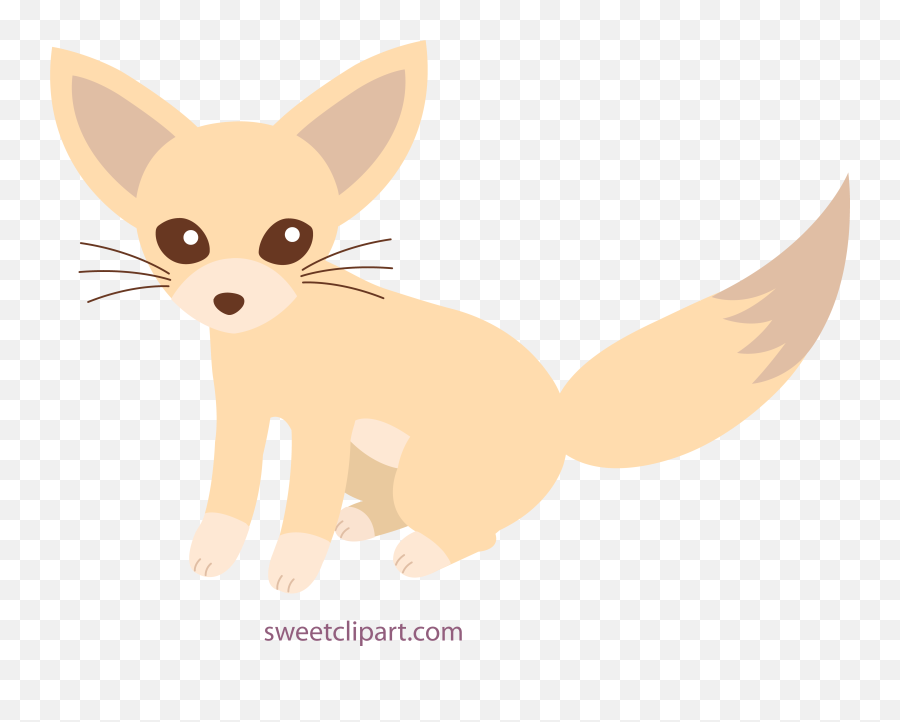 Cute Fennec Fox Clip Art Free - Clip Art Fennec Fox Png,Fox Clipart Png