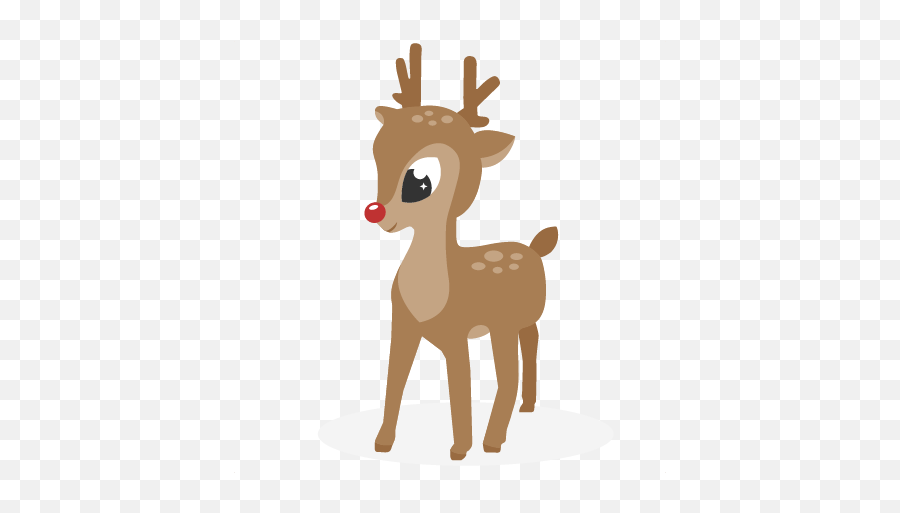 Reindeer Svg Cutting Files For Scrapbooking Cute Cut - Cute Reindeer Transparent Background Png,Christmas Reindeer Png