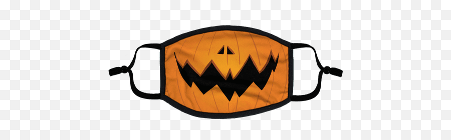Pumpkins Neck Gaiters Flat Face Masks And More Lookhuman - Jack O Lantern Face Mask Png,Pumpkin Emoji Png