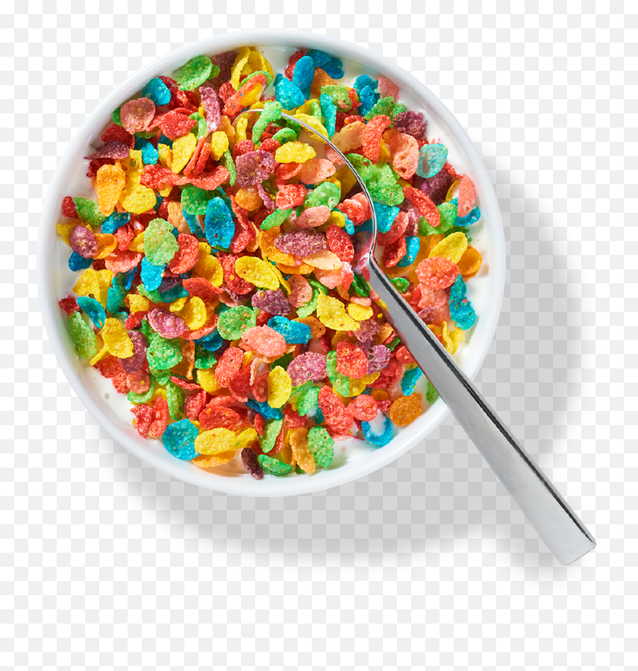 Cereal In Bowl Side View Transparent - Fruity Pebbles Cereal Bowl Png,Cereal Bowl Png