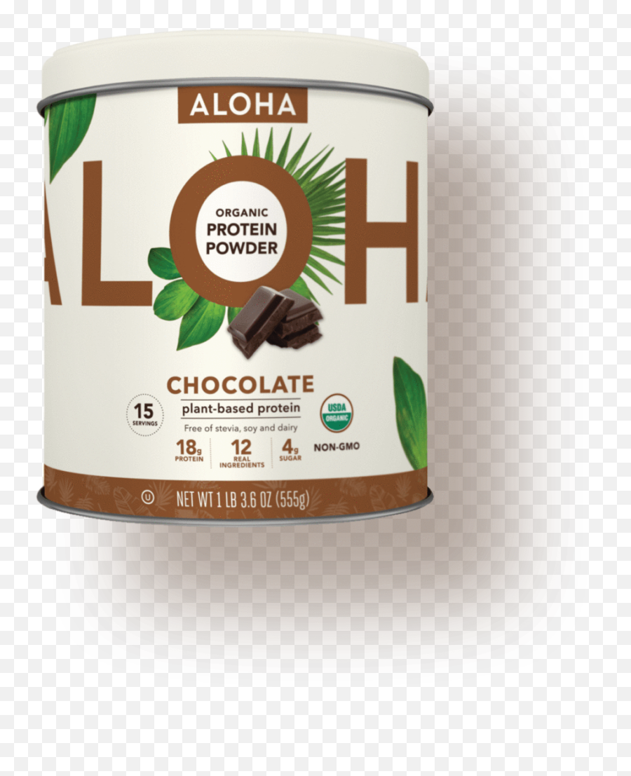 Download Aloha Chocolate Protein Powder Tin - Aloha Protein Organic Protein Powder Without Stevia Png,Protein Png