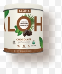 Download Aloha Chocolate Protein Powder Tin - Aloha Protein Organic Protein Powder Without Stevia Png,Protein Png