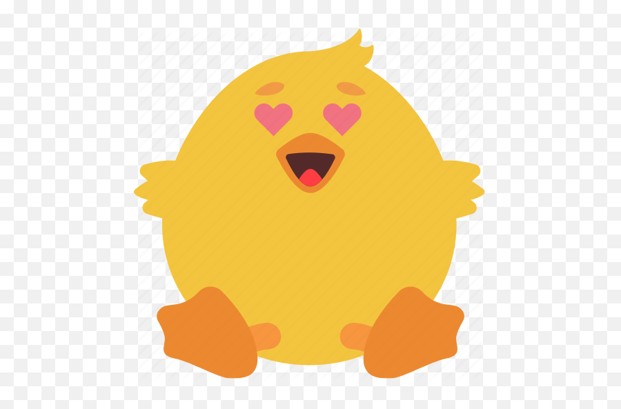 Animal Chick Emoji Emoticon Emotion Eyes Heart Icon - Download On Iconfinder Happy Png,Emoji Animals Png