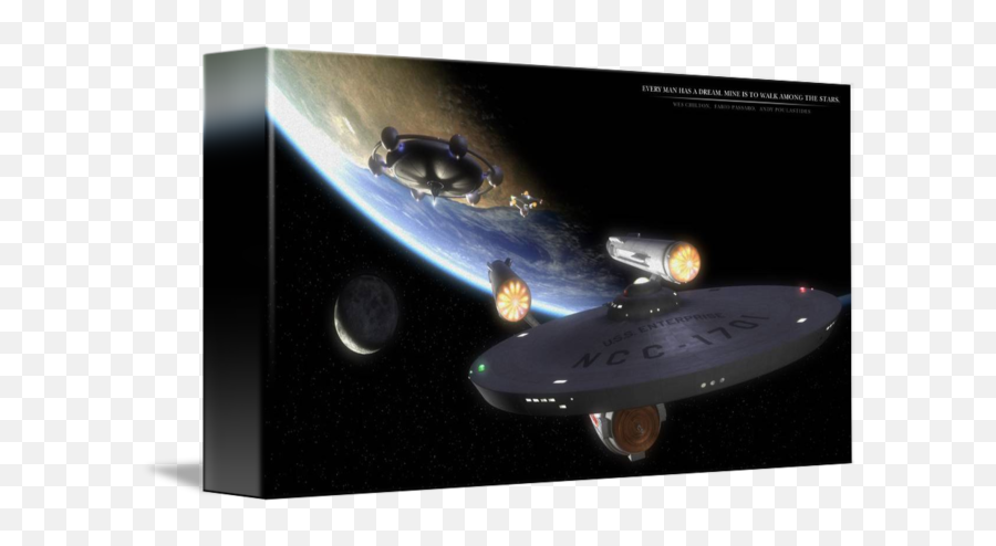 Uss Enterprise And A Federation - Class Starship Lea By Enterprise Png,Starship Enterprise Png